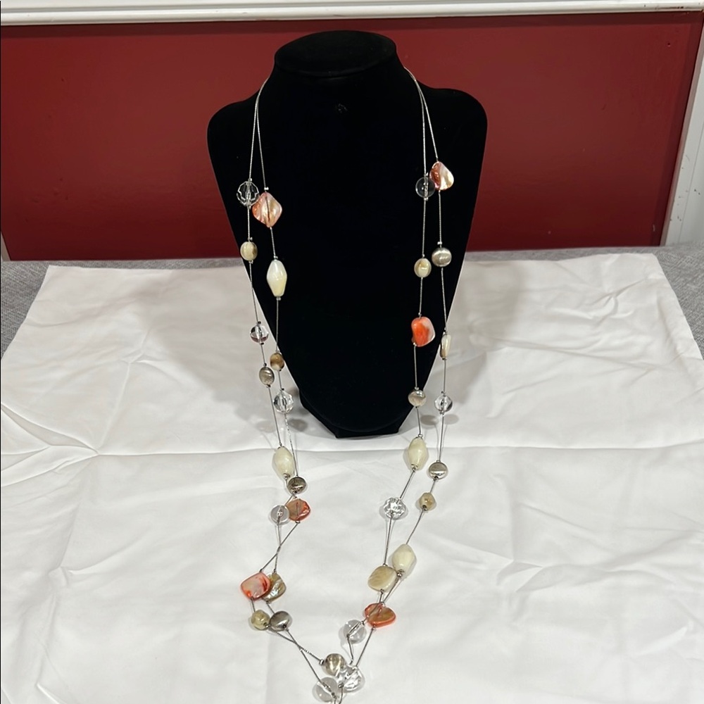 New York and Company Elegant Multi-Color Beaded Necklace